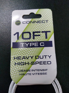 Connect USB to Type C 10 ft Cable 12's (12.99)