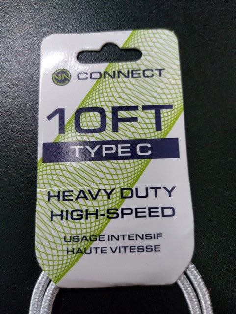 Connect USB to Type C 10 ft Cable 12's (12.99)
