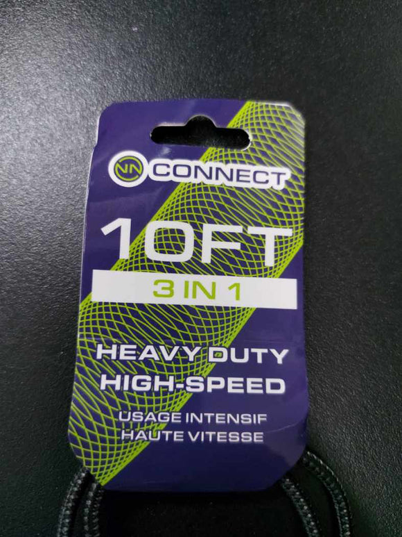 Connect USB to 3 in 1 10 ft Cable 12's (14.99)