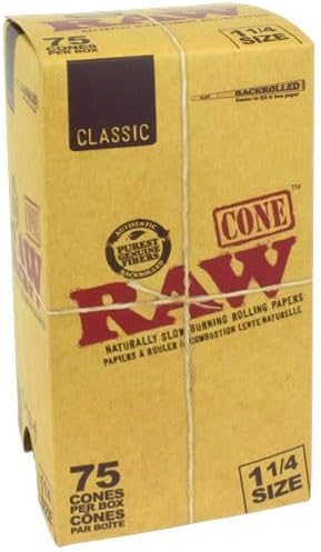 Raw Classic 1 1/4 Cones 75PK  (19.99)