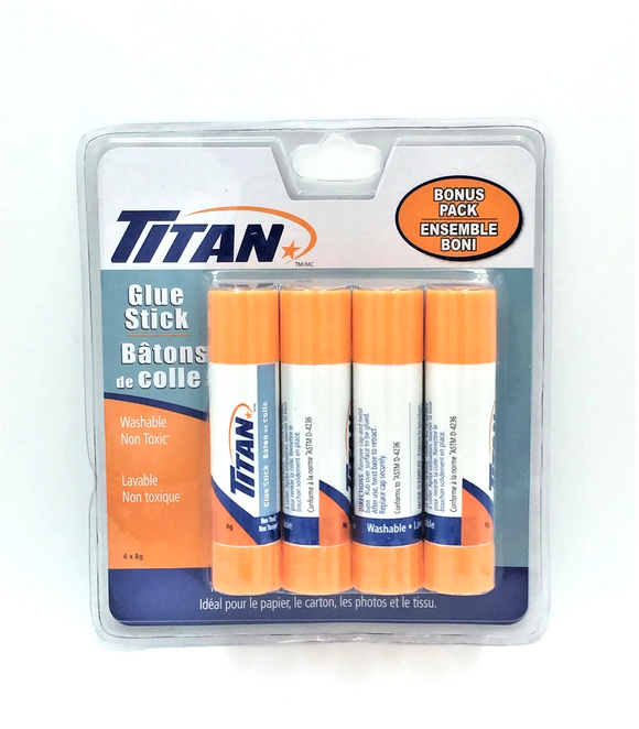 Titan Glue sticks 4pk (1.99)