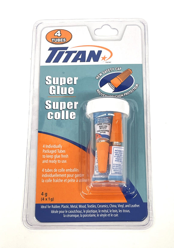 Titan Super Glue (4 tubes) (2.99)