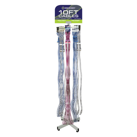 Connect 10FT Phone Cords Display. (12.99 to 14.99)