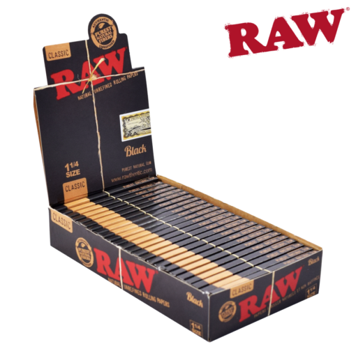 Raw Papers 1 1/4 Black 24pcs (1.99)