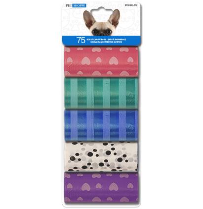 Dog Clean Up Bags Printed 75pk (3.99)