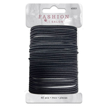 Hair Elastic-Black 40pcs (2.99)