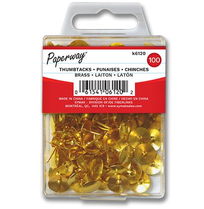 Thumb Tacs Gold 100pcs (1.99)