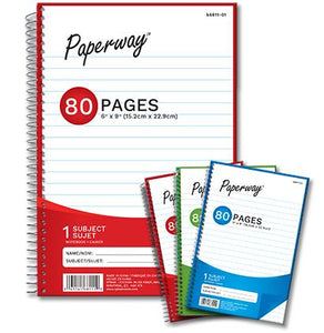 SPIRAL BOOK - 80 6" X 9" (1.99)