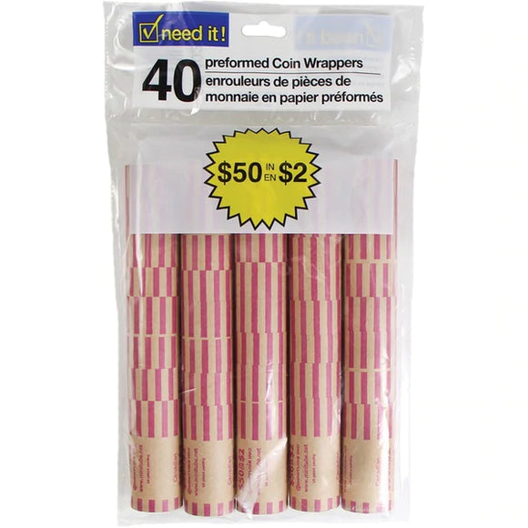 40 Coin Tubes 2.00  (1.99)