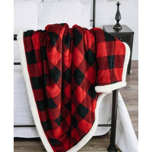 Sherpa Plaid red Blanket (39.99)